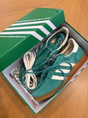 adidas gazelle silver green womens S&R Blanc
